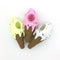 Silicone Smoking Pipe Smoke Pipe Pink Funny Ice Cream Pipe with Clean Cover and Decorative Bowl Interior