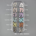 12 grid box 60Pcs 3D Cute Bear/Butterfly Resin Nail Art Decorations Aurora Rhinestone for Nails Glitter DIY Manicure Accessories