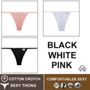 FINETOO 3PCS/Set M-XL Sexy G-string Panties Cotton Women's Underwear Girls Female Underpant Pantys Ladies Bikini Thong Lingerie