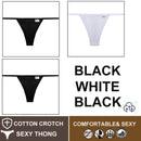 FINETOO 3PCS/Set M-XL Sexy G-string Panties Cotton Women's Underwear Girls Female Underpant Pantys Ladies Bikini Thong Lingerie