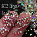 YanRuo Crystal AB Strass Flatback Caviar Glass Diamond Design Mini Glitter Pearl Mini Rhinestones Manicure Nail Art Decoration