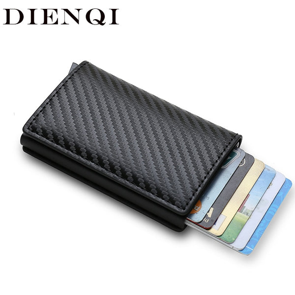 DIENQI Rfid Card Holder Men Wallets Money Bag Male Vintage Black Short Purse 2021 Small Leather Slim Wallets Mini Wallets Thin