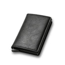DIENQI Rfid Card Holder Men Wallets Money Bag Male Vintage Black Short Purse 2021 Small Leather Slim Wallets Mini Wallets Thin