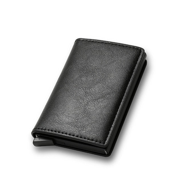 DIENQI Rfid Card Holder Men Wallets Money Bag Male Vintage Black Short Purse 2021 Small Leather Slim Wallets Mini Wallets Thin