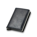 DIENQI Rfid Card Holder Men Wallets Money Bag Male Vintage Black Short Purse 2021 Small Leather Slim Wallets Mini Wallets Thin