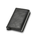 DIENQI Rfid Card Holder Men Wallets Money Bag Male Vintage Black Short Purse 2021 Small Leather Slim Wallets Mini Wallets Thin