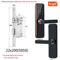 Tuya Wifi Electronic Smart Door Lock With Biometric Fingerprint / Smart Card / Password / Key Unlock/ USB Emergency Charge