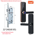 Tuya Wifi Electronic Smart Door Lock With Biometric Fingerprint / Smart Card / Password / Key Unlock/ USB Emergency Charge