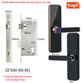 Tuya Wifi Electronic Smart Door Lock With Biometric Fingerprint / Smart Card / Password / Key Unlock/ USB Emergency Charge