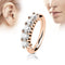 1 Pcs Piercing Nose Ring Expander Seamless Segment Ear Nose Hoops Gold Color Cz Tragus Cartilage Earrings Nostril Body Jewelry