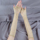 Elegant Women Ultra-Thin Long Summer Driving Cycling Sexy Black Sunscreen Gloves Female Anti-UV Elasticity Lace Mesh Gloves H98