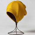 VISROVER  6 colors unsex Autumn winter solid color real cashmere beanies best matched New cashmere man woman Warm skullies