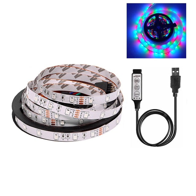 3M 5M 5V LED Strip Light Bluetooth TV Backlight USB 2835 SMD HDTV 1M 2M Tape Lamp Diode Flexible PC Desk Screen RGB Home Decor