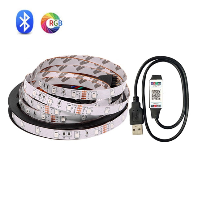 3M 5M 5V LED Strip Light Bluetooth TV Backlight USB 2835 SMD HDTV 1M 2M Tape Lamp Diode Flexible PC Desk Screen RGB Home Decor