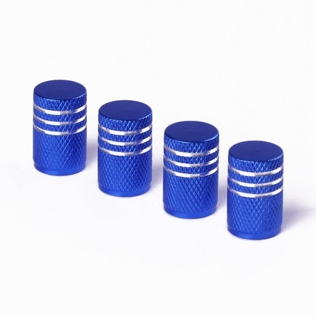 4PCS Valve Caps Aluminum Alloy Tire Valve Stem Covers for Motorcycles Trucks Cars Bikes Schrader Valve Caps Bicycle Accessories