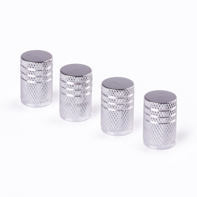 4PCS Valve Caps Aluminum Alloy Tire Valve Stem Covers for Motorcycles Trucks Cars Bikes Schrader Valve Caps Bicycle Accessories