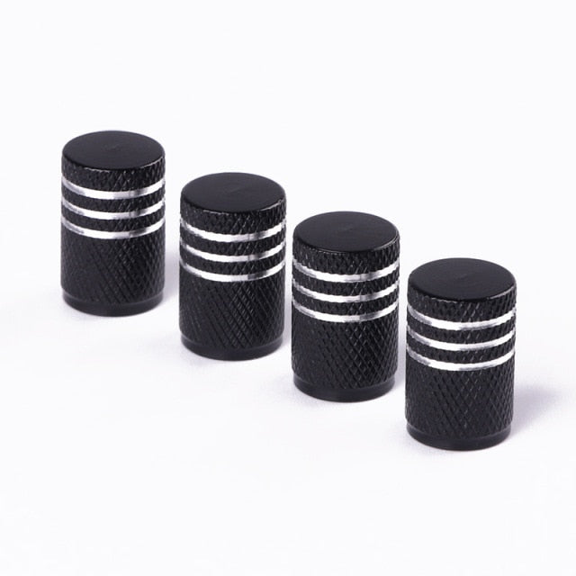 4PCS Valve Caps Aluminum Alloy Tire Valve Stem Covers for Motorcycles Trucks Cars Bikes Schrader Valve Caps Bicycle Accessories