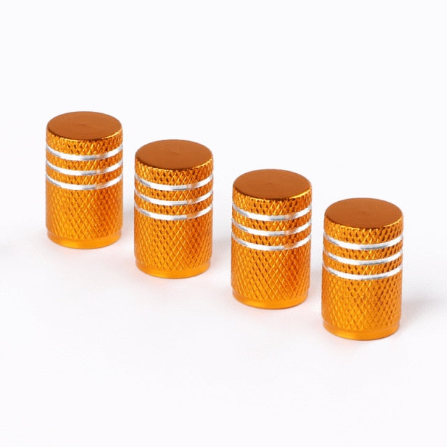 4PCS Valve Caps Aluminum Alloy Tire Valve Stem Covers for Motorcycles Trucks Cars Bikes Schrader Valve Caps Bicycle Accessories