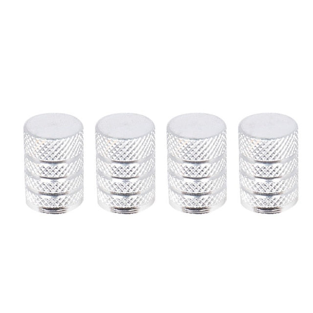 4PCS Valve Caps Aluminum Alloy Tire Valve Stem Covers for Motorcycles Trucks Cars Bikes Schrader Valve Caps Bicycle Accessories
