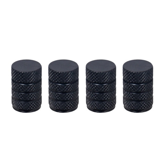 4PCS Valve Caps Aluminum Alloy Tire Valve Stem Covers for Motorcycles Trucks Cars Bikes Schrader Valve Caps Bicycle Accessories