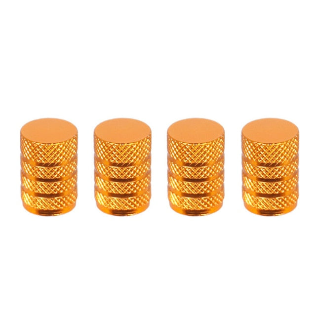 4PCS Valve Caps Aluminum Alloy Tire Valve Stem Covers for Motorcycles Trucks Cars Bikes Schrader Valve Caps Bicycle Accessories