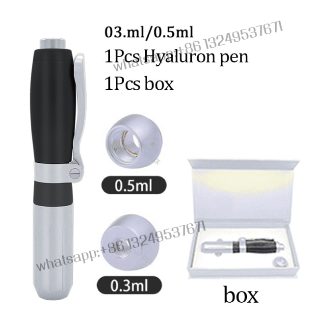 Hyaluron Pen 2 in1 0.3 0.5ML Heads Hyaluronic Acid Pen For Anti Wrinkle Lifting Lip Hyaluron Gun Atomizer Lip Injection Pen Acid