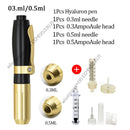 Hyaluron Pen 2 in1 0.3 0.5ML Heads Hyaluronic Acid Pen For Anti Wrinkle Lifting Lip Hyaluron Gun Atomizer Lip Injection Pen Acid