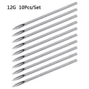 10pcs/set Disposable Tattoo 12g/14g/16g/18g/20g Piercing Needles For Navel Nipple Ear Nose Lip Tattoo Piercing Needles Kit Tool