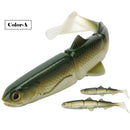 Spinpoler 3-jointed Soft Plastic Bait Swimming Paddle Tail Swimbait 16cm 22cm Pike Bass Muskie Big T Tail Soft Lures 1pcs
