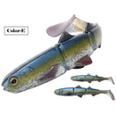Spinpoler 3-jointed Soft Plastic Bait Swimming Paddle Tail Swimbait 16cm 22cm Pike Bass Muskie Big T Tail Soft Lures 1pcs