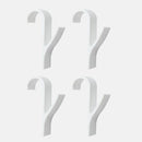 High Quality Hanger For Heated Towel Radiator Rail Clothes Hanger Bath Hook Holder Percha Plegable Scarf Hanger White 6pcs