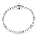 Boosbiy Silver Plated Cute Owl Snake Chain Charm Bracelet For Women Fashion Brand Bracelets DIY Jewelry Gift Making