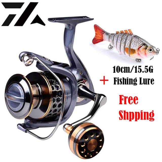 New High Quality Max Drag 21KG Spool Fishing Reel Gear 5.2:1 Ratio High Speed Spinning Reel Casting Reel Carp For Saltwater