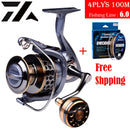 New High Quality Max Drag 21KG Spool Fishing Reel Gear 5.2:1 Ratio High Speed Spinning Reel Casting Reel Carp For Saltwater