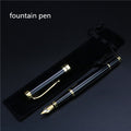 Golden text custom engraved Fountain Pen Office school commemorate gift full metal pen Student writing stationery