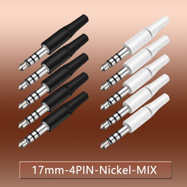 10pcs White And Black 3.5mm Stereo Headset Plug 4 Pole 3 Pole 3.5 Audio Plug Jack Adapter Connector For Iphone New Outlet 2.5mm