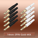 10pcs White And Black 3.5mm Stereo Headset Plug 4 Pole 3 Pole 3.5 Audio Plug Jack Adapter Connector For Iphone New Outlet 2.5mm