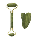 Drop Shipping Jade Face Roller Gua Sha Facial Massager 100% Natural Real Stone Gouache Scraper Face Skin Care Massage Tools