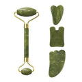 Drop Shipping Jade Face Roller Gua Sha Facial Massager 100% Natural Real Stone Gouache Scraper Face Skin Care Massage Tools