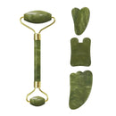 Drop Shipping Jade Face Roller Gua Sha Facial Massager 100% Natural Real Stone Gouache Scraper Face Skin Care Massage Tools
