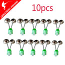 10Pcs/Set Twin Spiral Bells Fishing Bite Alarms Outdoor Night Carp Fishing Rod Tip Clips Tool Accessories peche