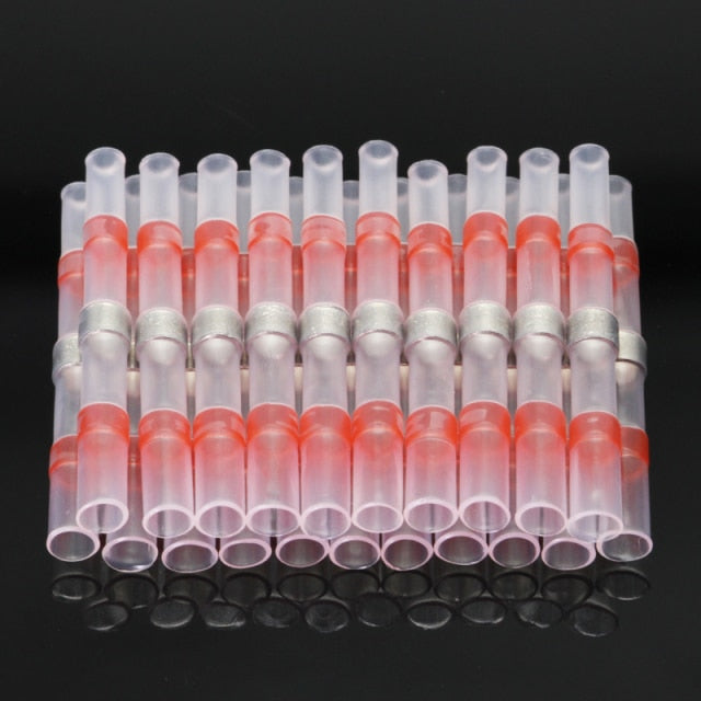 10/50PCS Thermal Shrinkage  Electrical Car Wires Connector Solder  Extrusion Terminals Block Cable Termination Wireway Clamping