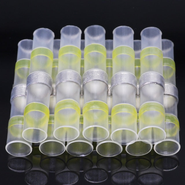 10/50PCS Thermal Shrinkage  Electrical Car Wires Connector Solder  Extrusion Terminals Block Cable Termination Wireway Clamping