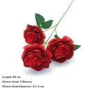 Hot Selling 1pcs/30cm Rose Pink Silk Bouquet Peony Artificial Flower 5 Big Head 4 Small Bud Bride Wedding Home Decoration Artifi