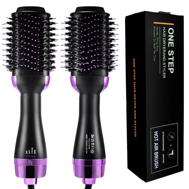 Hair Straightener Curler Comb Roller One Step Electric Ion Blow Dryer Brush 1200W Hair Dryer Hot Air Brush Styler and Volumizer