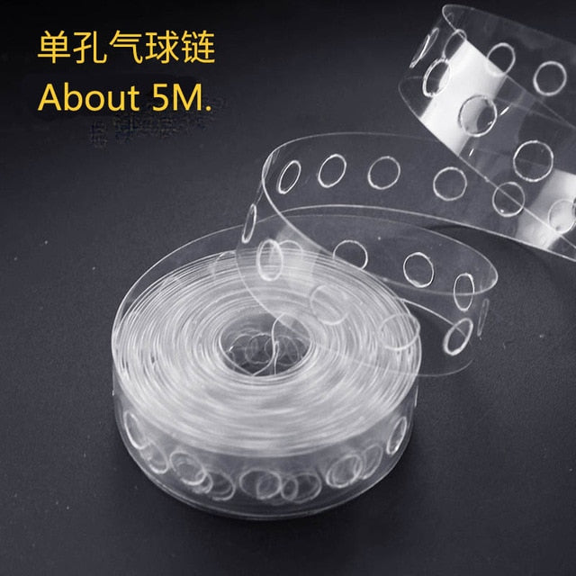 Balloon Accessories 5M Balloon Chain Ribbon Dot Wedding Party Birthday Background Decoration Balloon Chain Arch Balloon supplies