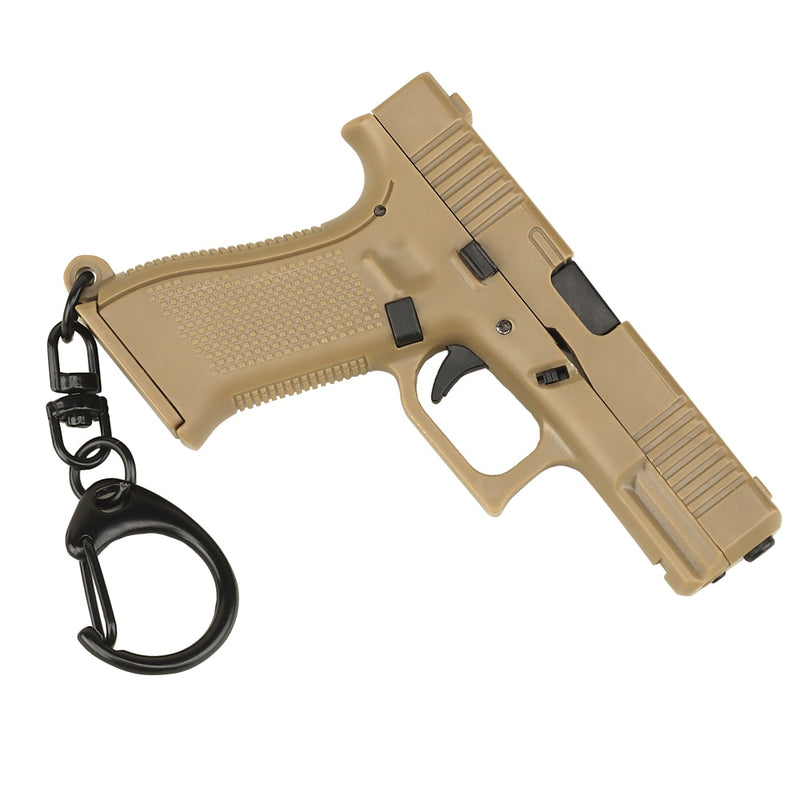 Tactical Pistol Shape Keychain Mini Portable Decorations Detachable G-45 Gun Weapon Keyring Key Chain Ring Trend Gift