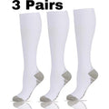 1/2/3/4/5/6/7 Pairs Compression Socks Fit Varicose Veins Football Soccer Stockings 30Mm Men Women Socks For Running Cycling Sock