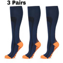 1/2/3/4/5/6/7 Pairs Compression Socks Fit Varicose Veins Football Soccer Stockings 30Mm Men Women Socks For Running Cycling Sock