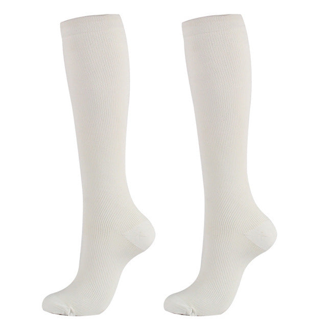 1/2/3/4/5/6/7 Pairs Compression Socks Fit Varicose Veins Football Soccer Stockings 30Mm Men Women Socks For Running Cycling Sock
